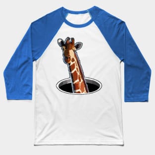 Giraffe hole Baseball T-Shirt